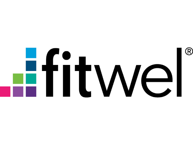 Colorful and modern Fitwel logo symbolizing health and wellness.