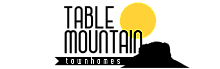 Modern townhome logo featuring a stylized yellow sun and sleek typography.
