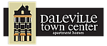 Modern logo of Daleville Town Center apartment homes featuring a stylized building graphic.