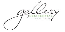 Elegant logo of Gallery Residential showcasing artistic typography.