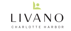 Elegant Livano Charlotte Harbor logo featuring a modern design and a soothing green accent.