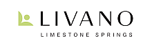 Elegant LIVANO Limestone Springs logo highlighting modern and upscale apartment living.