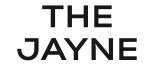 Logo of The Jayne in bold black letters conveying modern elegance and sophistication.