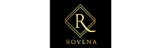 Elegant golden logo with letter R in a geometric design, representing Rovena brand sophistication.