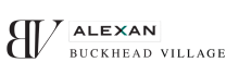 Sophisticated logo for Alexan Buckhead Village, featuring modern typography and stylish design.