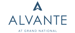 Elegant logo for Alvante at Grand National featuring modern typography and a sleek design.
