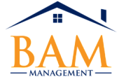 BAM Management logo depicting a stylized house with a window, highlighting excellence in property management services.