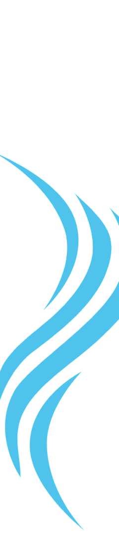 Blue line design similar to a wave.