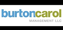 Burton Carol Management LLC logo with blue and green text.