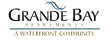 Logo of Grande Bay Apartments, a premier waterfront community.