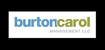 Burton Carol Management LLC logo in blue and green.