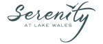 Elegant Serenity at Lake Wales logo in sleek font, evoking tranquility and luxury.