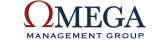 Sophisticated Omega Management Group logo with a prominent red Omega symbol and elegant blue text.