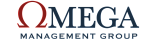 Omega Management Group logo with a bold red and navy design, symbolizing excellence in property management.