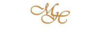 Elegant gold monogram logo with stylized letters on a transparent background.