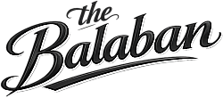 Elegant black and white logo design for The Balaban, featuring sophisticated script and linear accents.