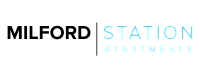 Milford Station Apartments logo in bold, modern typography.