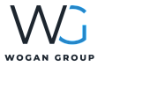 Modern logo design for Wogan Group with bold initials 'WG' and a sleek, professional aesthetic.
