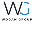 Modern logo design for Wogan Group with bold initials 'WG' and a sleek, professional aesthetic.