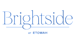 Brightside at Etowah logo in elegant blue font, representing modern and upscale living.