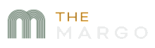 Elegant logo of 'The Margo' featuring modern design in green and gold.
