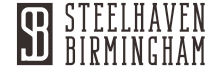 Elegant logo design for Steelhaven Birmingham featuring bold letters and a modern aesthetic.
