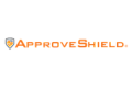 ApproveShield logo, featuring a dynamic shield design in orange and gray colors.
