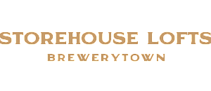 Elegant logo for Storehouse Lofts Brewerytown, featuring bold typography in a warm, inviting brown tone.