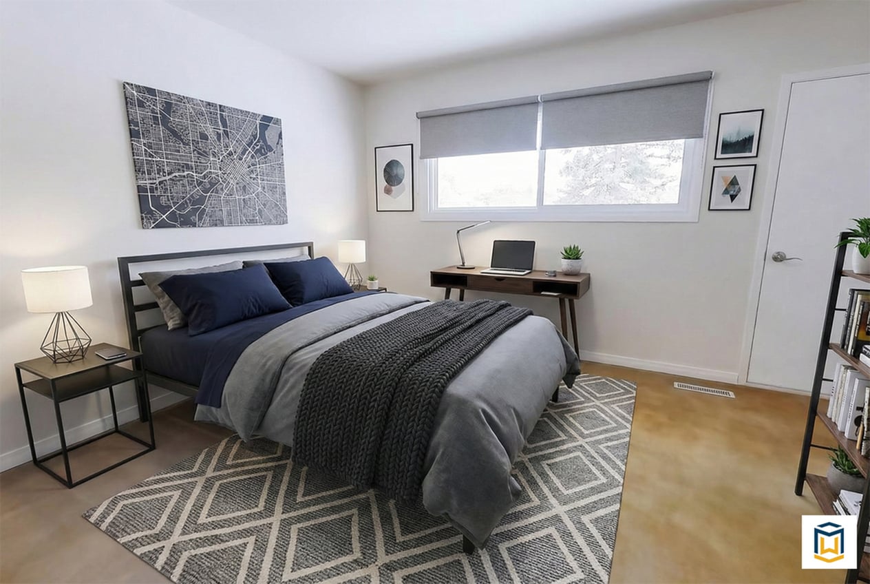 Floor plan layout diagram for 2 Bedrooom 1.5 Bath - with Balcony
