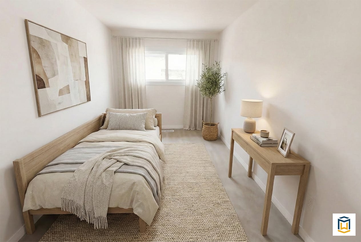 Floor plan layout diagram for 3 Bedroom Large - Renovated