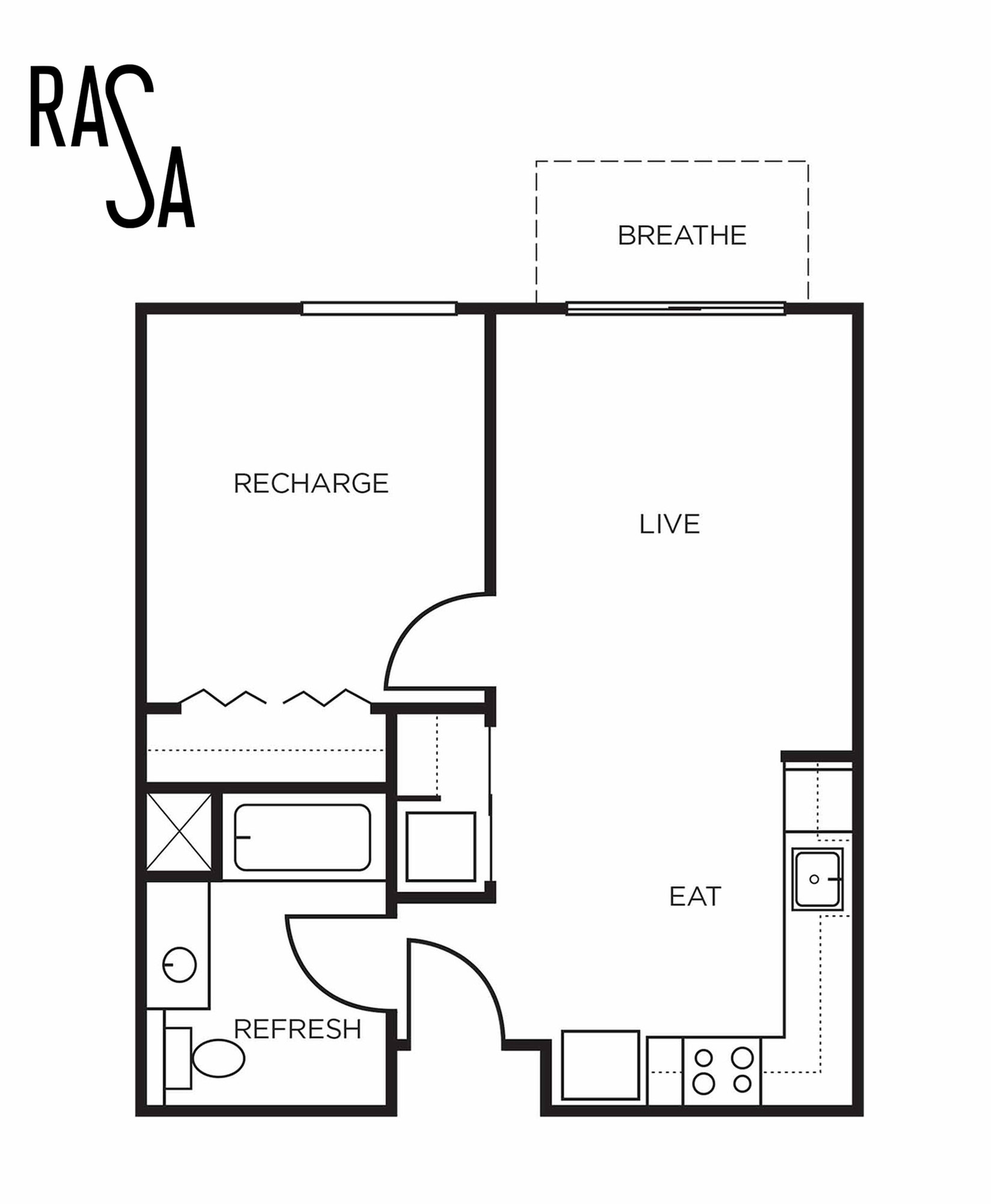 Floor plan layout diagram for 1A