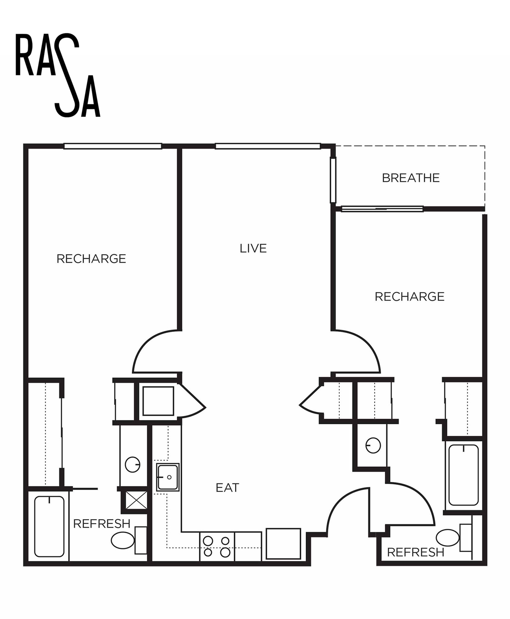 Floor plan layout diagram for 2A