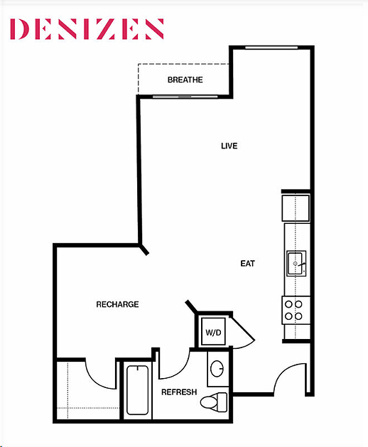 Floor plan layout diagram for 1B.1
