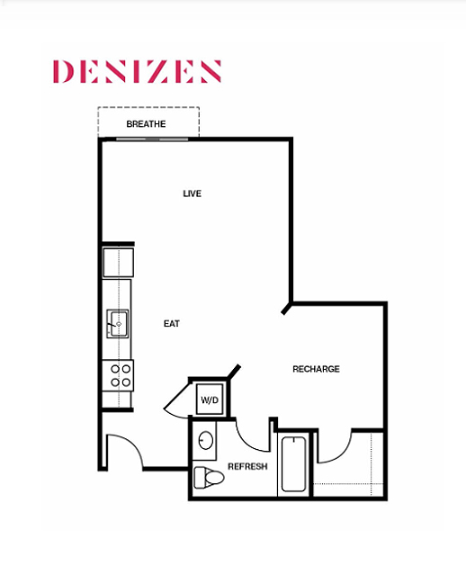 Floor plan layout diagram for 1B