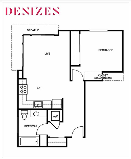 Floor plan layout diagram for 1D