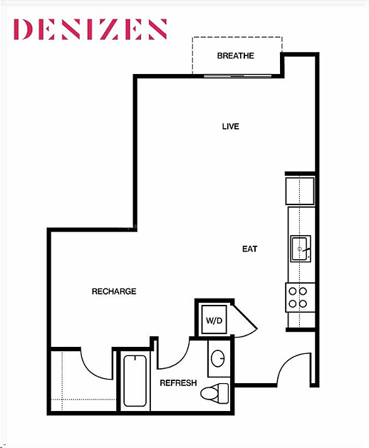 Floor plan layout diagram for 1E