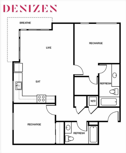 Floor plan layout diagram for 2A