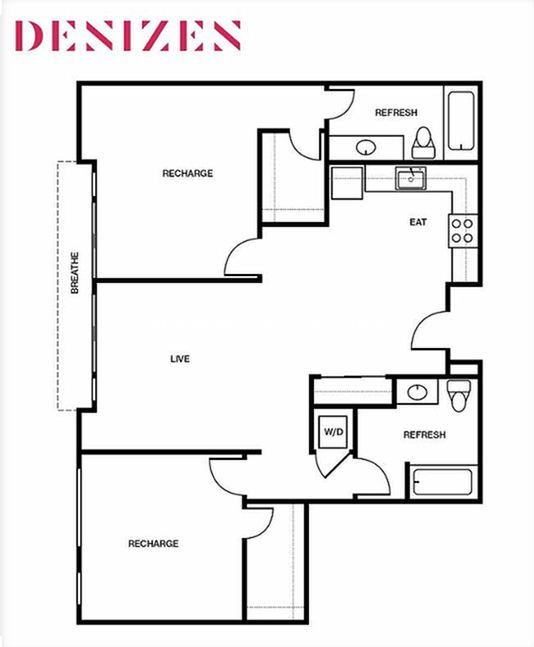 Floor plan layout diagram for 2C