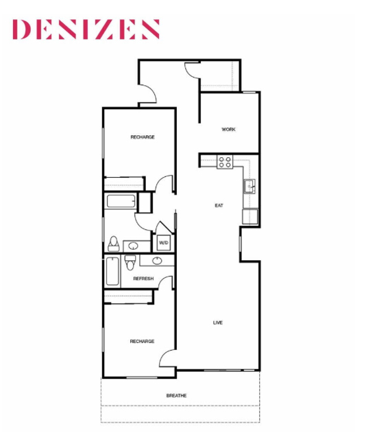 Floor plan layout diagram for 2E