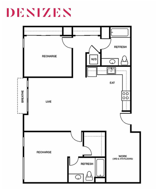 Floor plan layout diagram for 2D