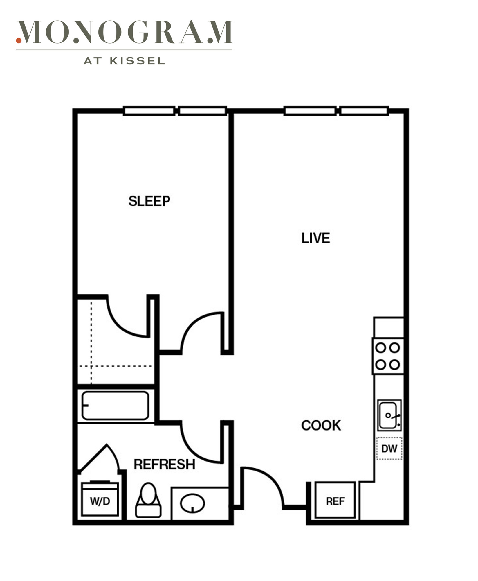 Floor plan layout diagram for 1D