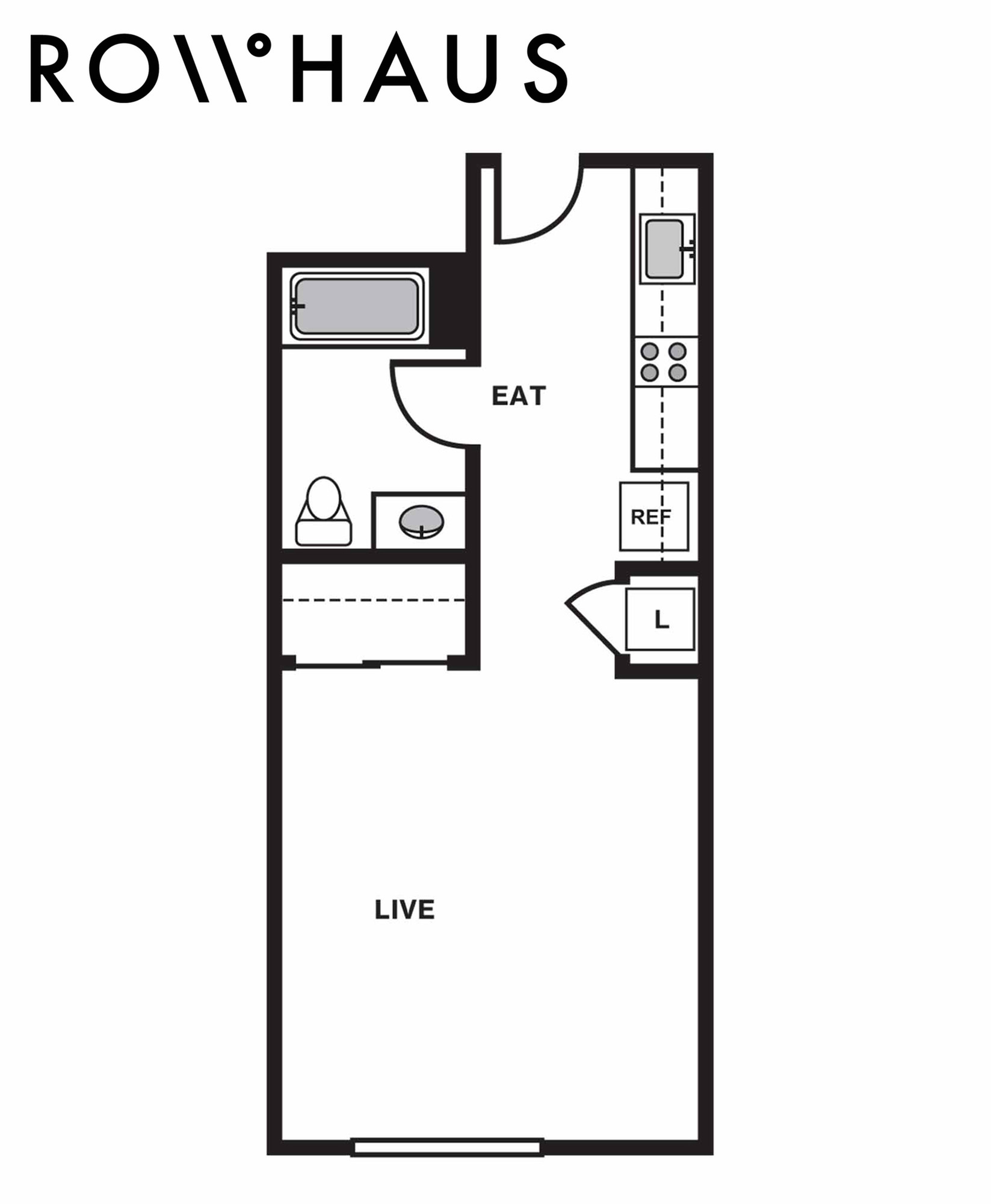 Floor plan layout diagram for Studio SB