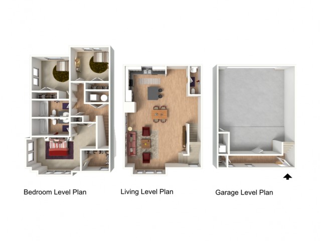 Floor plan layout diagram for 3 Bedroom