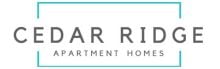 Cedar Ridge Apartment Homes logo with a minimalist design