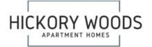 Hickory Woods Apartment Homes logo in elegant typography.