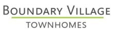 Boundary Village Townhomes logo displaying elegant text and a sleek design.