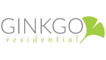 Ginkgo Residential logo featuring a stylized green ginkgo leaf, symbolizing sustainable and vibrant living.