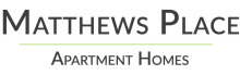 Elegant Matthews Place Apartment Homes logo highlighting modern living.