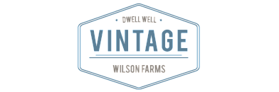 Dwell Well Vintage logo with a classic design, showcasing elegance and style from Wilson Farms.