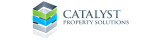 Innovative logo for Catalyst Property Solutions featuring layered geometric shapes and modern typography.